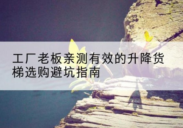 兴庆升降货梯怎么选-工厂老板亲测有效的升降货梯选购避坑指南